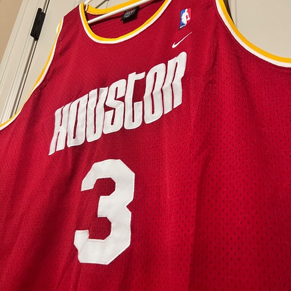 Nike Houston Rockets Steve Francis #3 NBA Jersey - Men’s 3XL - Mustard and Red - Picture 3 of 8